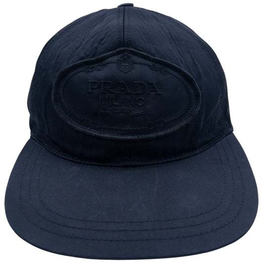 Vintage 2000s Prada Embroidered Hat Size L | O/S, Black