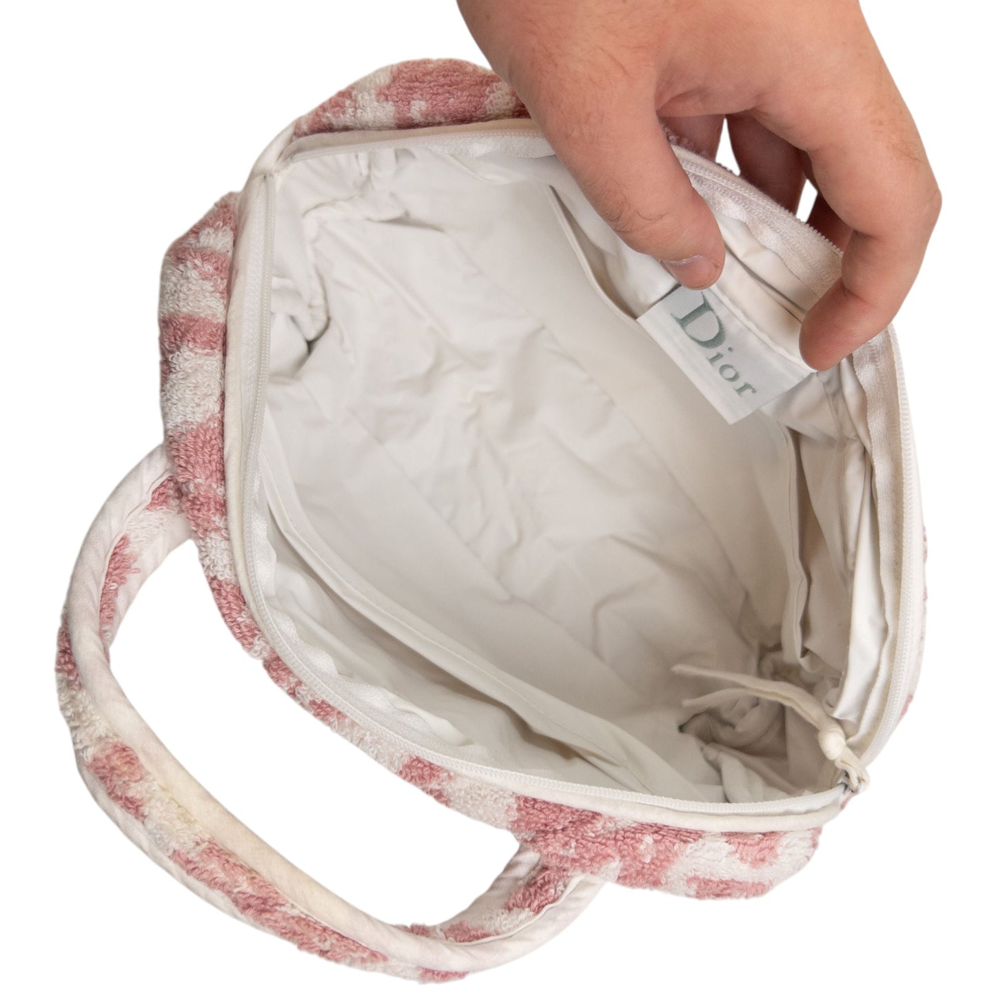 Vintage Dior Monogram Terry Cloth Handbag