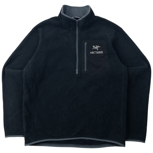 Vintage 2000s Arcteryx Q Zip Fleece Sweatshirt Size S | Small, Black
