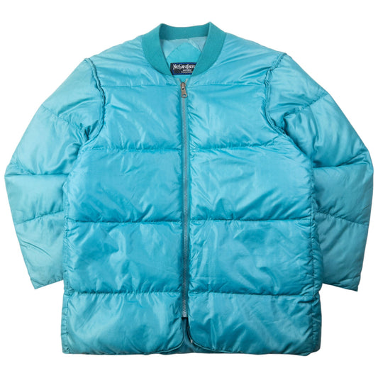 Vintage 80s YSL Yves Saint Laurent Zip Up Puffer Jacket Size M | Medium, Blue
