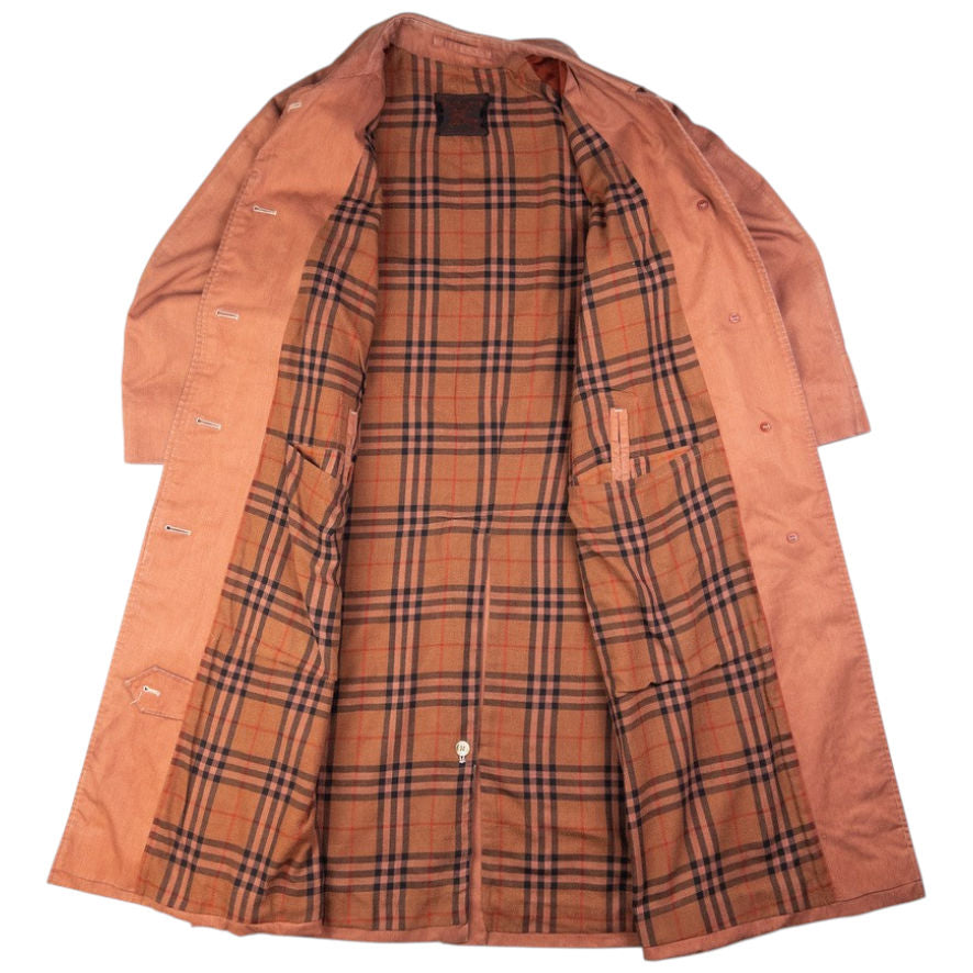 Vintage Burberry Nova Check Lined Trench Jacket Womens Size XL