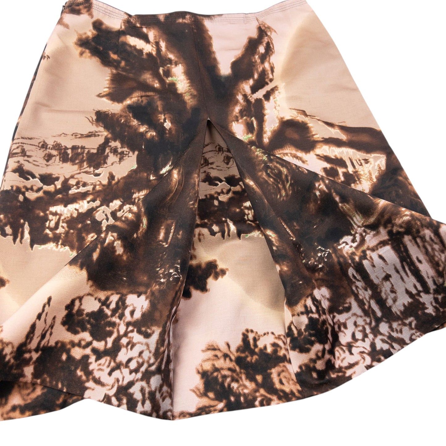 Vintage FW2004 Prada Ruched Pleat Landscape And Temple Skirt Womens Size W28 | W28, Multicoloured