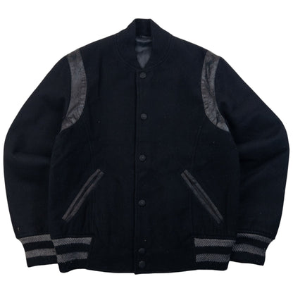 Vintage 2000s PPFM Wool Varsity Bomber Jacket Size S | Small, Black