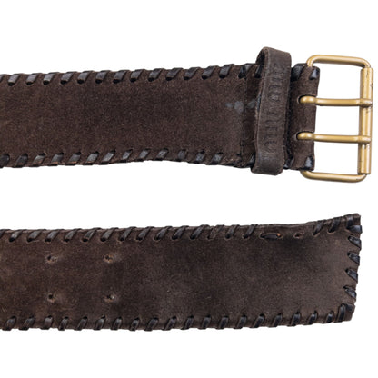 Vintage 2000s Miu Miu Suede Leather Belt Size L | O/S, Brown