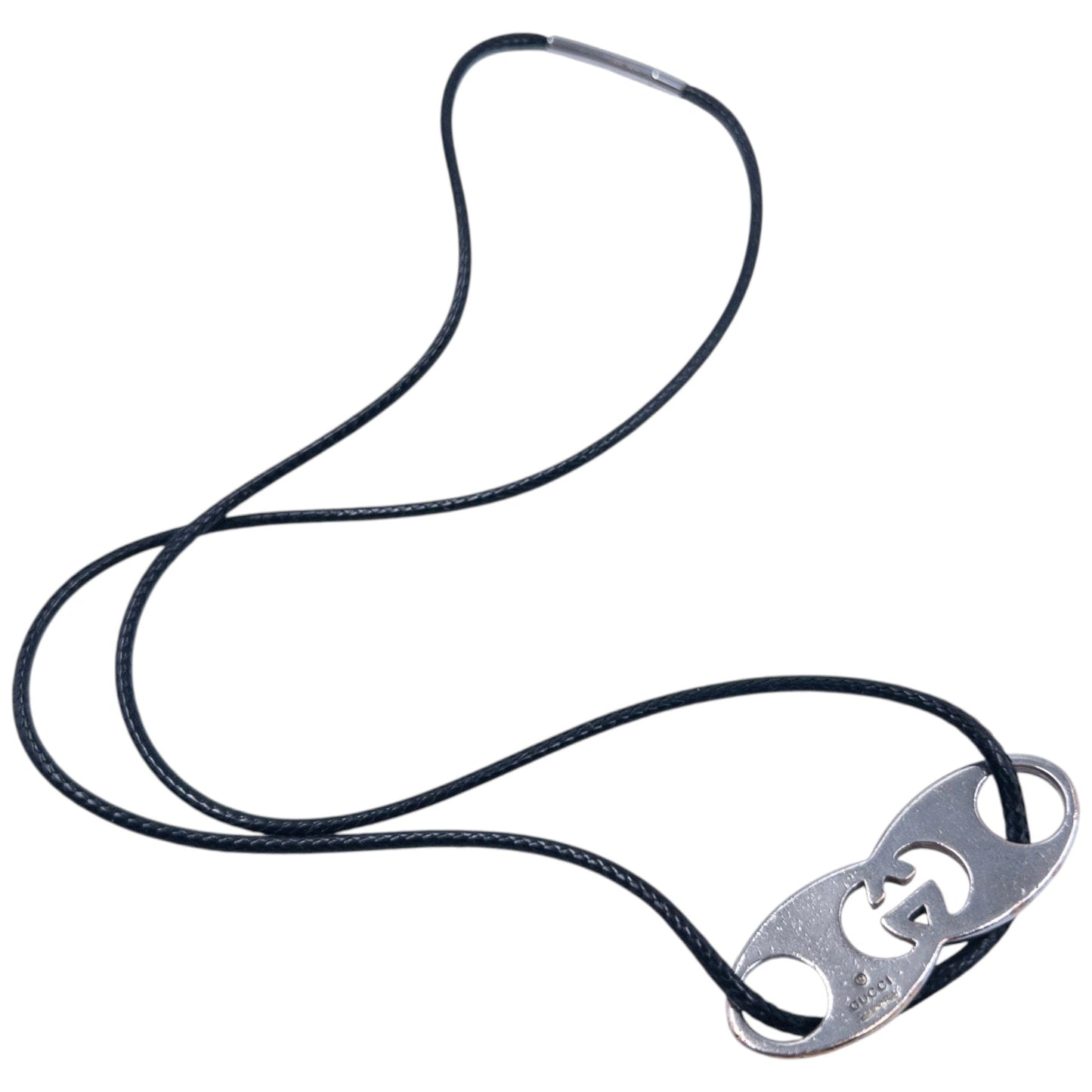 Vintage 2000s Gucci Silver Logo Necklace