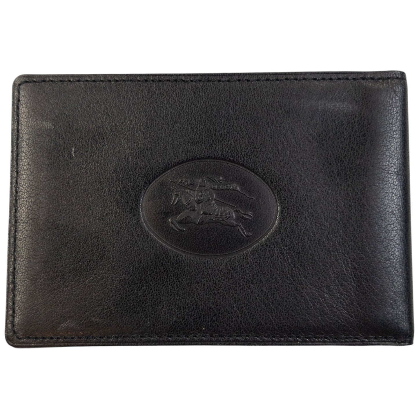 Vintage 90s Burberry Leather Card Holder | O/S, Black