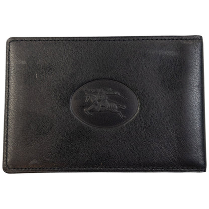 Vintage 90s Burberry Leather Card Holder | O/S, Black