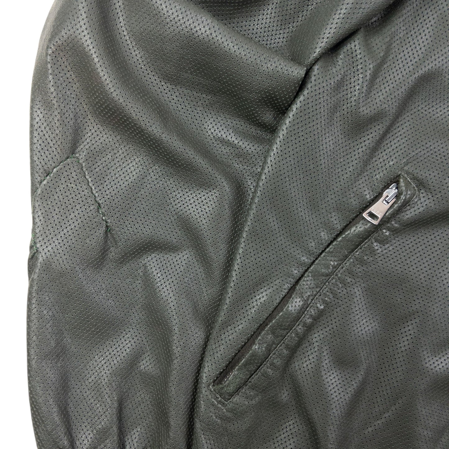 Vintage 2000s Gucci By Tom Ford Leather Bomber Jacket Size M | Medium, Green
