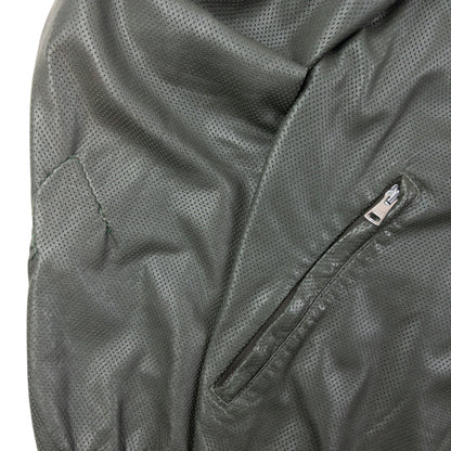 Vintage 2000s Gucci By Tom Ford Leather Bomber Jacket Size M | Medium, Green