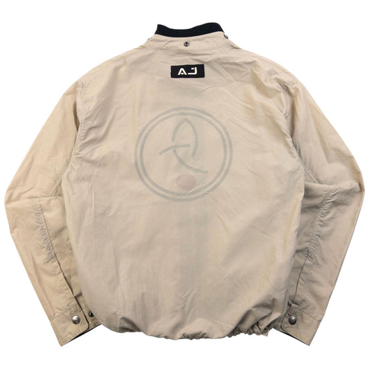 Vintage 2000s Armani Jeans Zip Up Jacket Size M | Medium, Beige