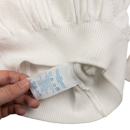 Vintage Burberry Embroidered Cable Knit Jumper Size S