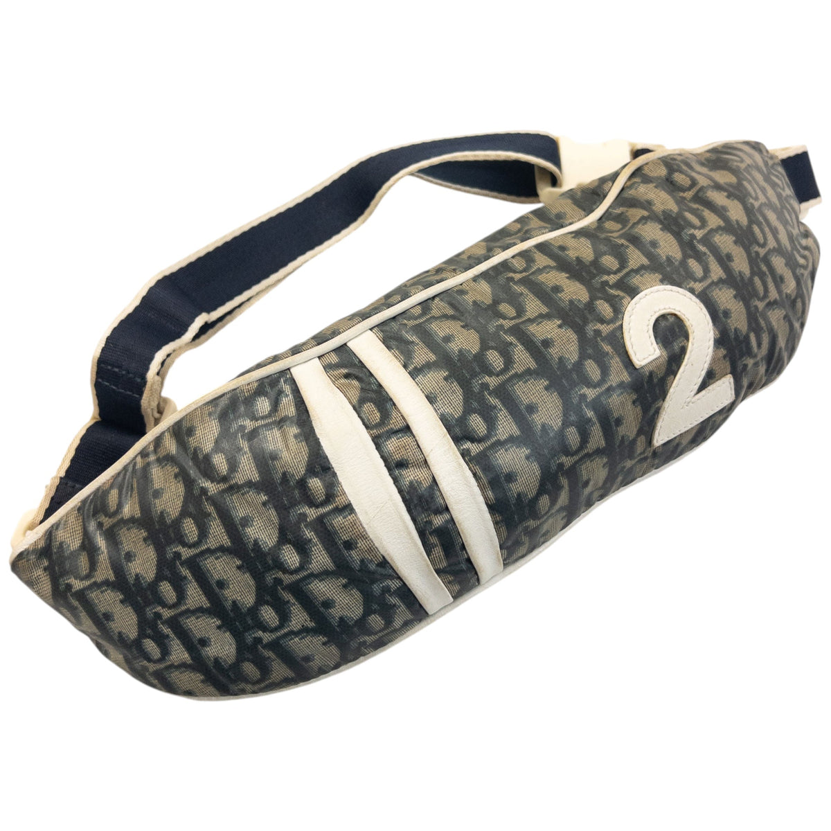 Vintage 2000s Dior Monogram Number Crossbody Bag | O/S, Navy