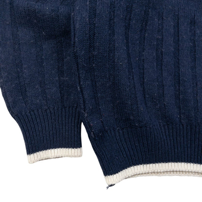 Vintage 90s Burberry Embroidered Knit Turtleneck Jumper Size XS