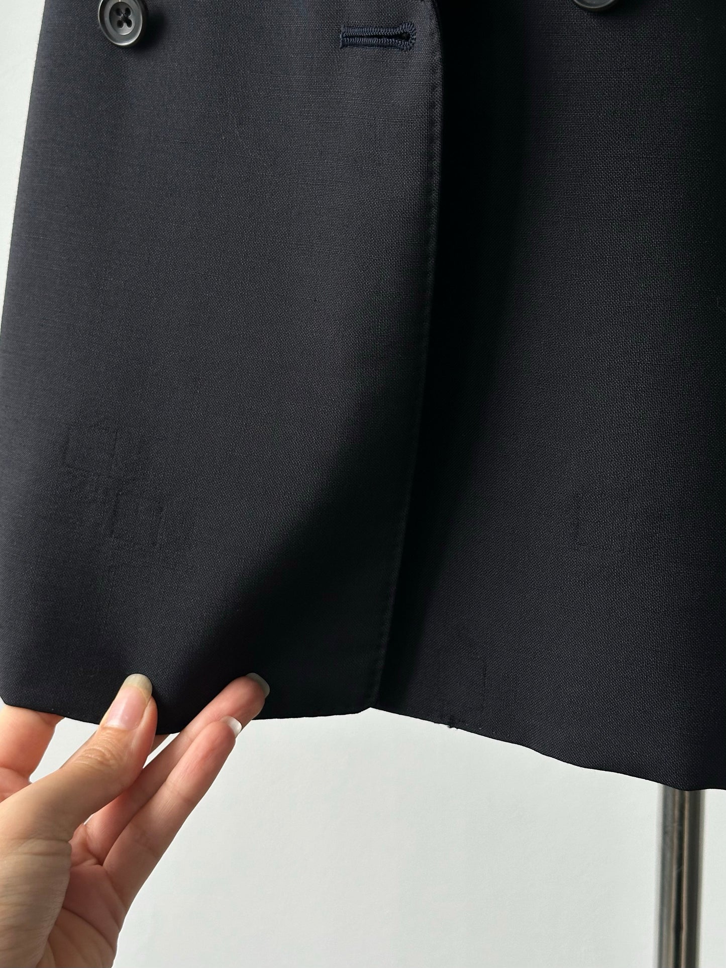 Burberry 1990s Wool Mohair Double Breasted Blazer - L/XL