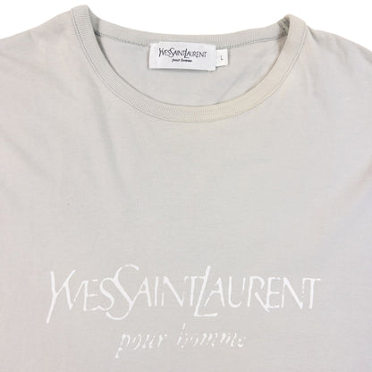 Vintage 2000s YSL Yves Saint Laurent Long Sleeve T Shirt | Medium, Grey