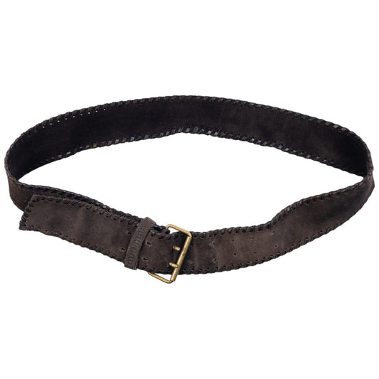 Vintage 2000s Miu Miu Suede Leather Belt Size L | O/S, Brown