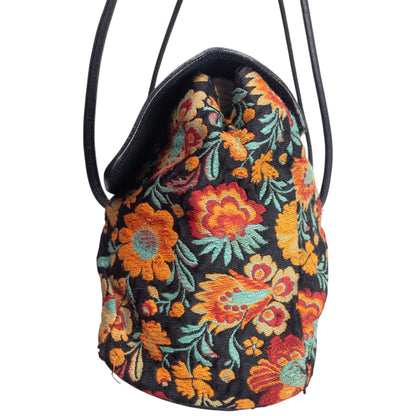 Vintage 90s Prada Floral Shoulder Bag