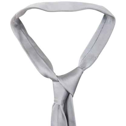 Vintage 2000s Prada Skinny Silk Tie | O/S, Grey