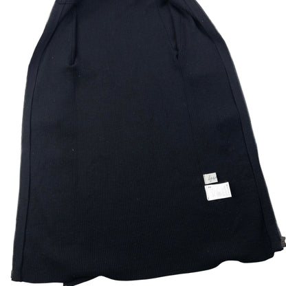 Vintage 2000s Yohji Yamamoto Zip Up Ribbed Wool Jumper Womens Size S | Small, Black