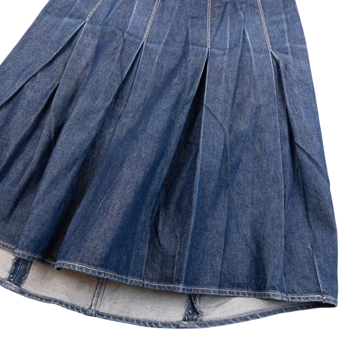 Vintage 2000s Levi's Pleated Back Denim Skirt Womens Size W26 | W26, Blue