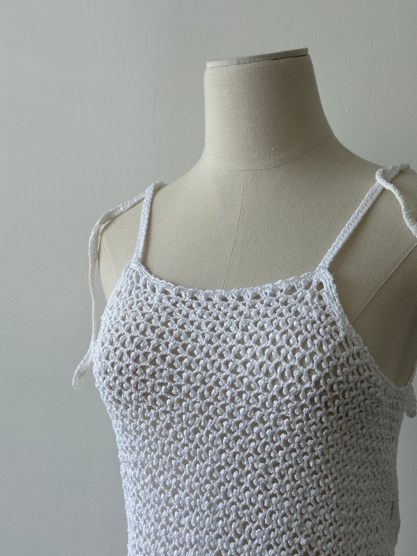 Vintage 2000s Crotchet Vest Top - S