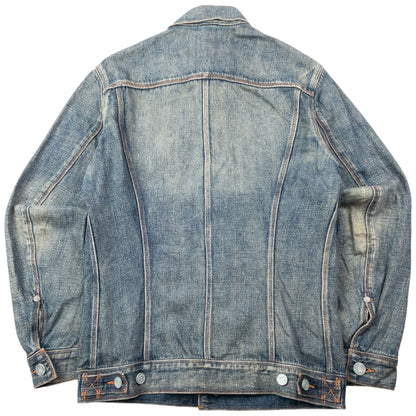 Vintage 2000s Levi's Button Up Denim Jacket Size S | Small, Beige