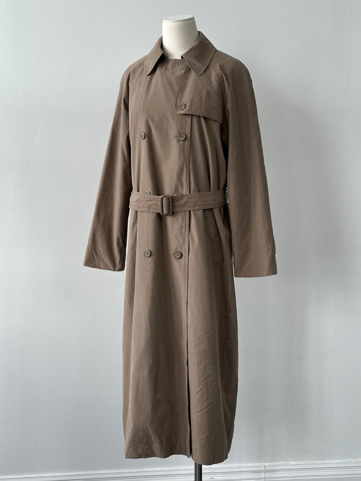 London Fog 1990s Double Breasted Belted Trench Coat - S