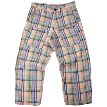 Vintage Yohji Yamamoto Checkered Cropped Linen Trousers Size W33