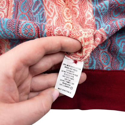 Vintage Coogi Mix Pattern Cardigan Size S | Small, Red, Blue, Multicolour