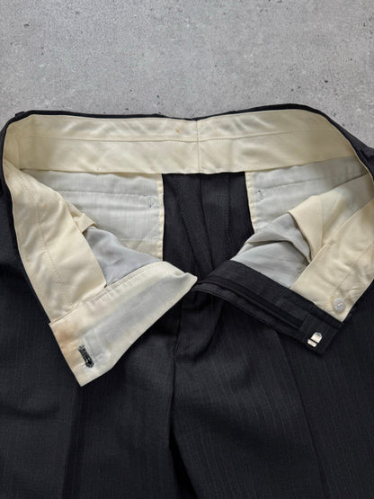 Loro Piana x Durban 1990s Pure Wool Double Breasted Stripe Suit - 38R/W30