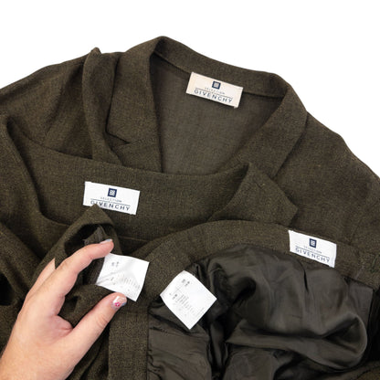 Vintage 90s Givenchy Shirt & Top & Trousers Matching Set Womens Size L | Medium, Grey