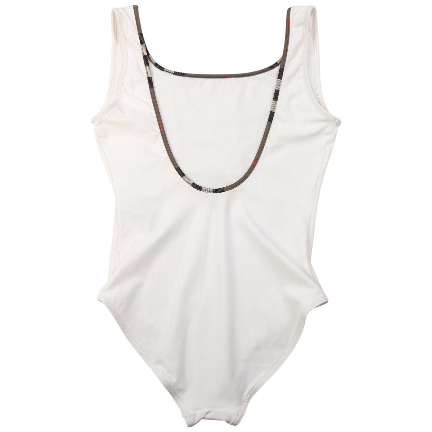 Vintage Burberry Nova Check Trim Swimming Costume Womens Size M