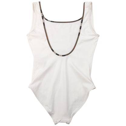 Vintage Burberry Nova Check Trim Swimming Costume Womens Size M