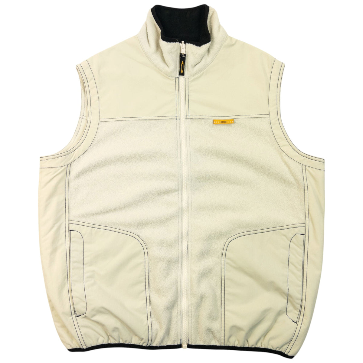 Vintage 2000s Oakley Zip Up Fleece Gilet Size M | Medium, Cream