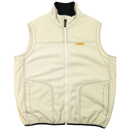 Vintage 2000s Oakley Zip Up Fleece Gilet Size M | Medium, Cream