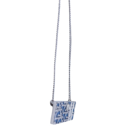 Vintage 2000s Dior By John Galliano Monogram Number Necklace | O/S, Blue