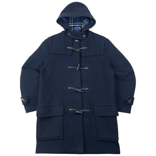 Vintage Burberry Nova Check Lined Wool Duffle Jacket Size M