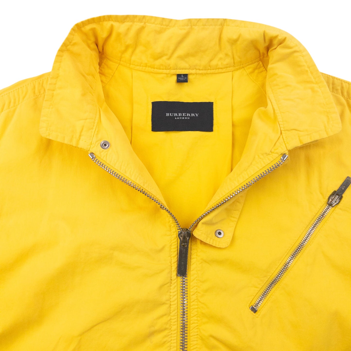 Vintage 2000s Burberry Zip Up Jacket Size L | Large, Yellow
