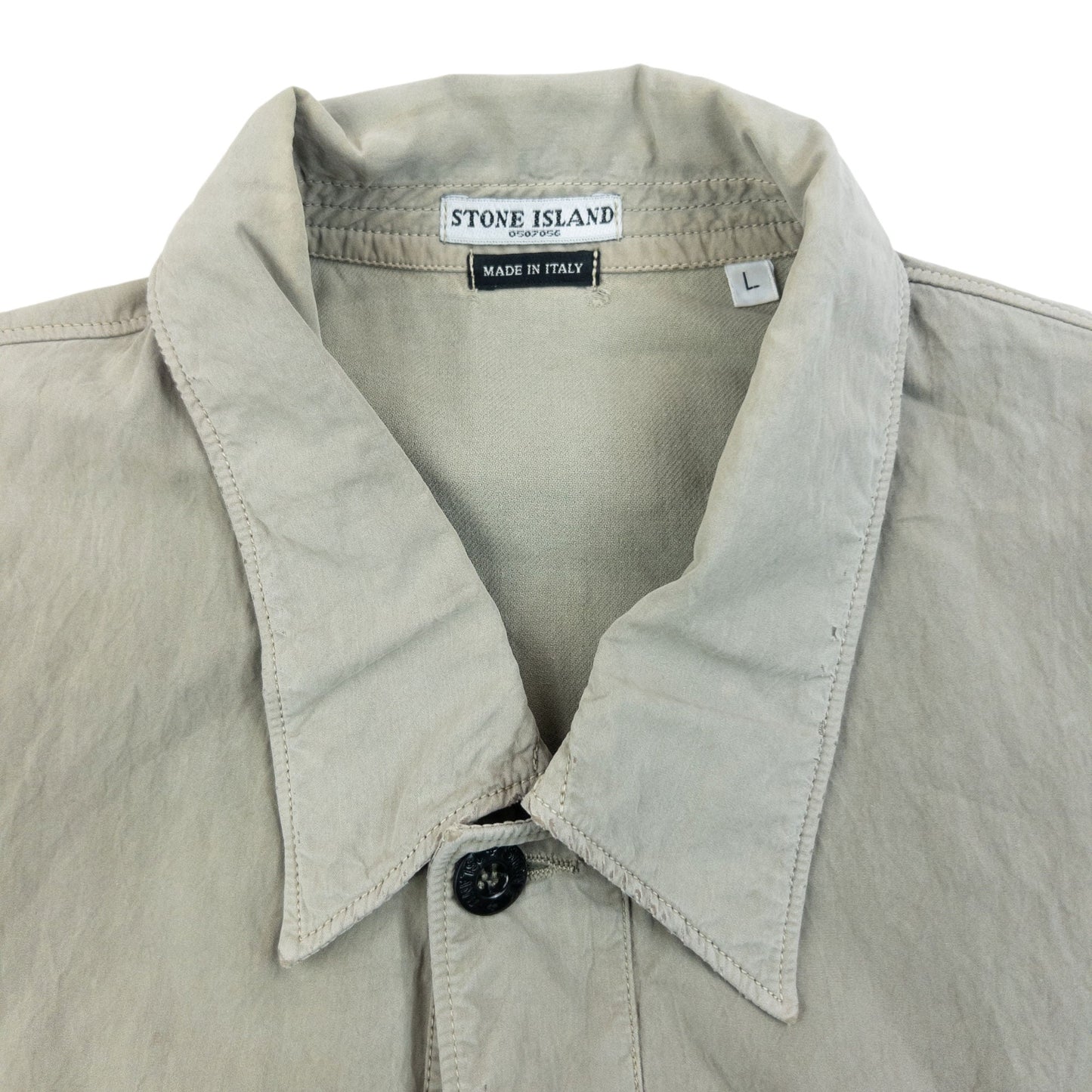 Vintage 2000s Stone Island Button Up Jacket Size M | Medium, Grey
