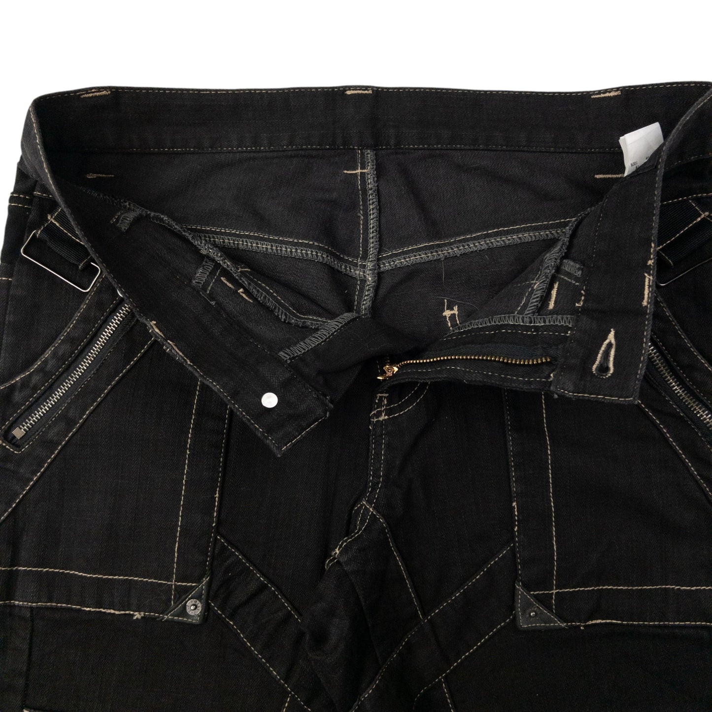 Vintage PPFM Multi Zip Denim Jeans Size M