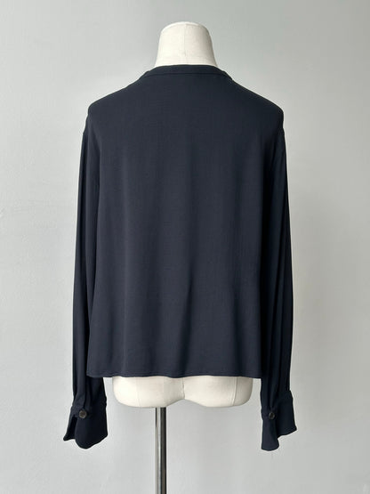Mani 1990s Button Neck Cropped Top - S-M