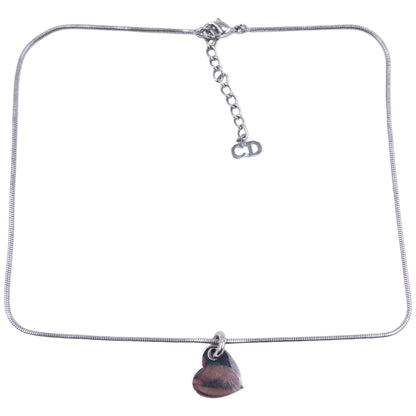 Vintage Dior Silver Heart Charm Necklace