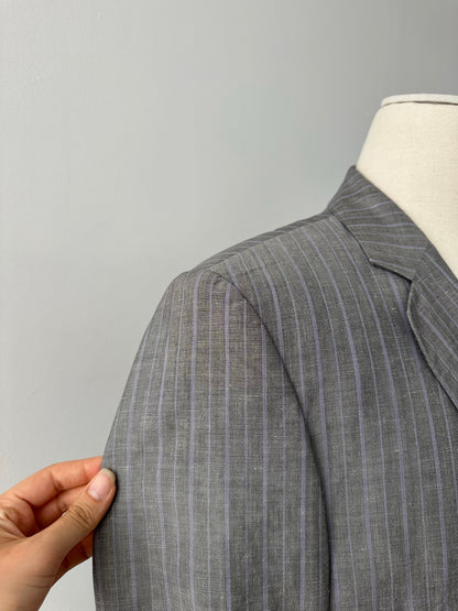 Loro Piana x Coldes 1990s Linen Striped Blazer - 40R