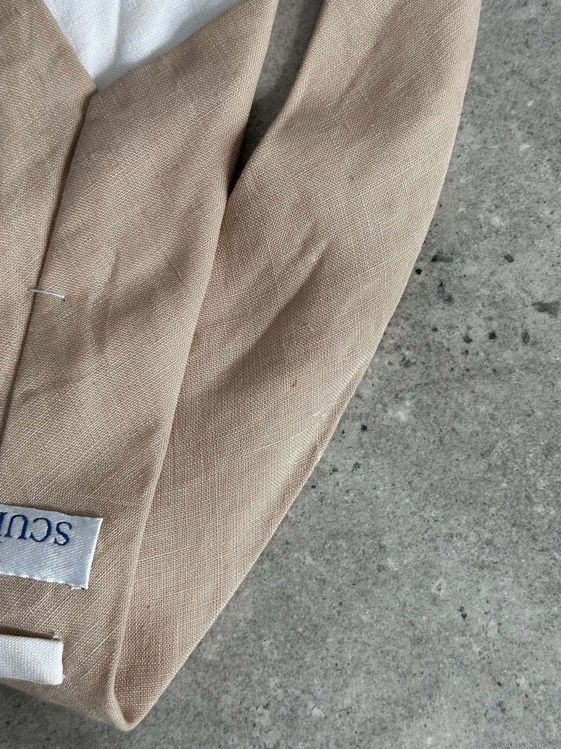 Vintage 1990s Pure Linen Woven Tie