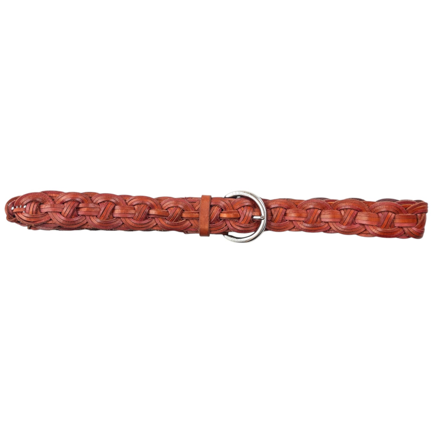 Vintage 2000s Armani Jeans Braided Leather Belt Size XL | XL, Red
