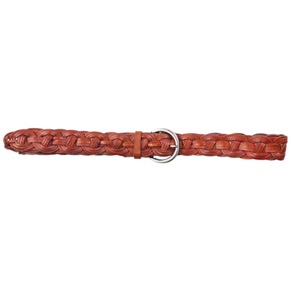 Vintage 2000s Armani Jeans Braided Leather Belt Size XL | XL, Red