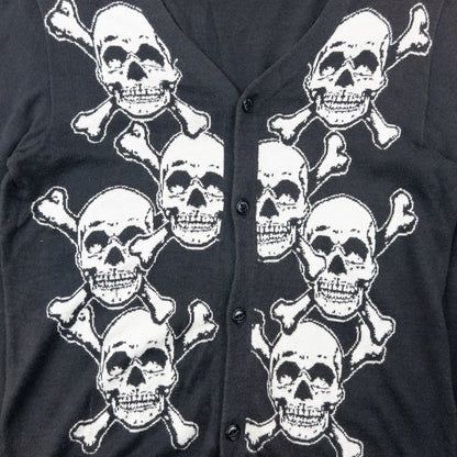 Vintage 2000s Hysteric Glamour Skull Print Cardigan Womens Size S | Small, Grey