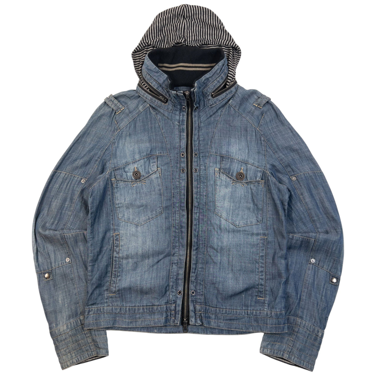 Vintage 2000s PPFM Lightweight Denim Jacket Size S | Small, Blue