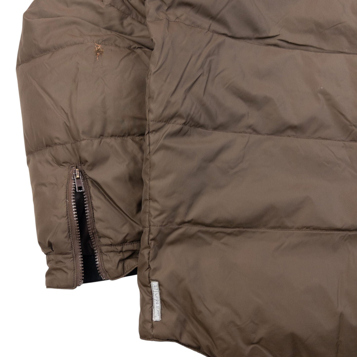 Vintage Armani Jeans Zip Up Puffer Jacket Size | Large, Brown