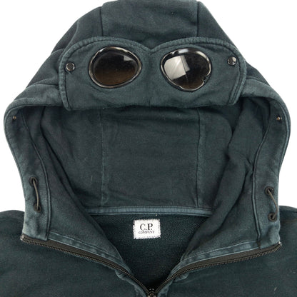 Vintage CP Company Goggle Hood Zip Up Hoodie Size L | Large, Black